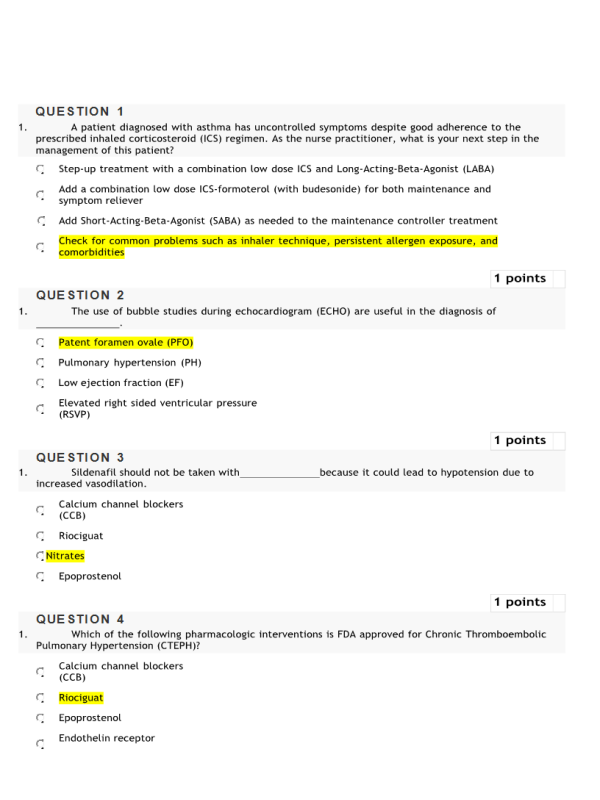 NRNP 6550 Week 5 Knowledge Check