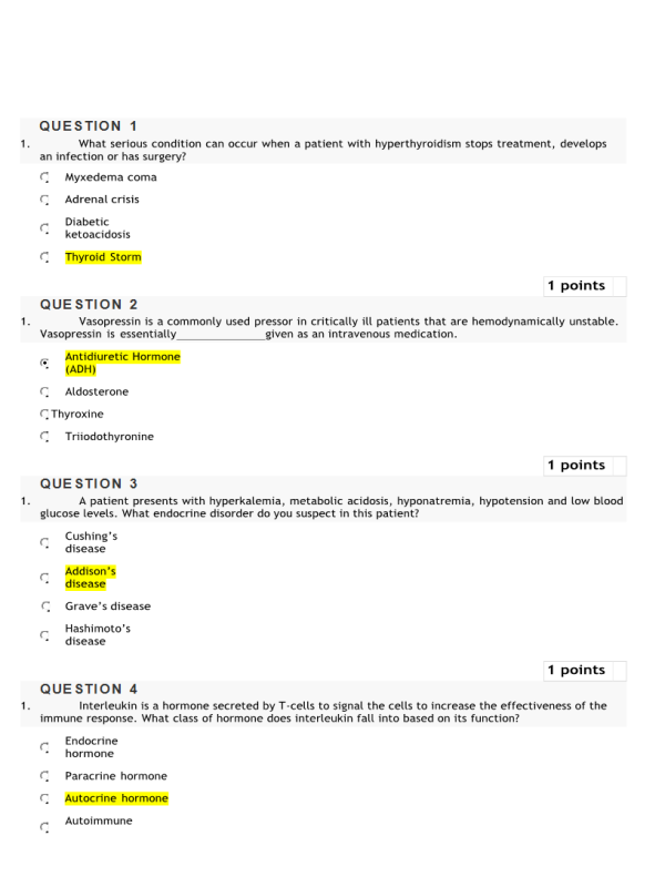 NRNP 6550 Week 8 Knowledge Check