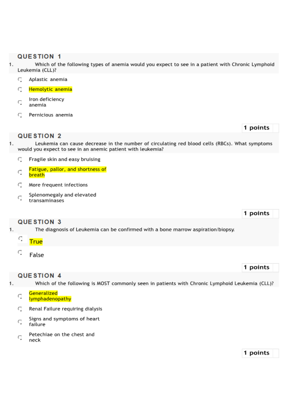 NRNP 6550 Week 10 Knowledge Check