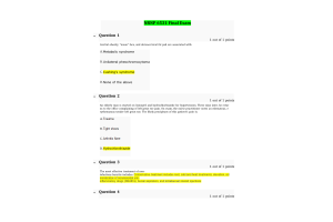 NRNP 6531 Week 11 Final Exam