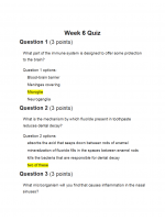 BIOL202 Week 6 Quiz - Score 100%