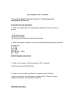 BIOL133 Week 15 Lab Assignment 8 - Evolution