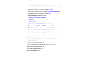 NRNP 6531 Week 1 Fill out verification form and quiz - VERIFICATION OF VIEWING INTRODUCTORY