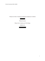 NRNP 6531 Week 2 Assignment; I Human Case Study - Evaluating and Managing Integumentary Conditions