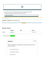 NRNP 6531 Week 8 Knowledge Check Quiz; Score 20 out of 20