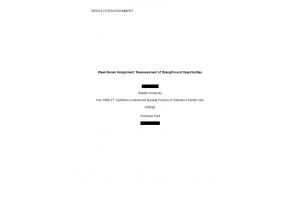 PRAC 6568 Week 11 Assignment; Reassessment of Strengths and Opportunities PRAC 6568 Week 11 Assignment; Reassessment of Strengths and Opportunities