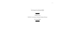 NRNP 6645 Week 9 Assignment; Post-Traumatic Stress Disorder (PTSD)
