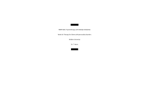 NRNP 6645 Week 10 Assignment; Therapy for Clients with personality disorders