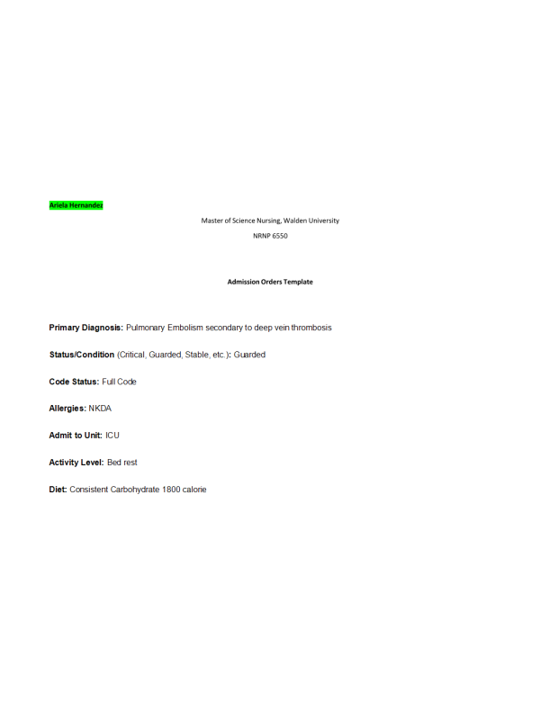 NRNP 6550 Week 4 i-Human Case Study Ariela Hernandez